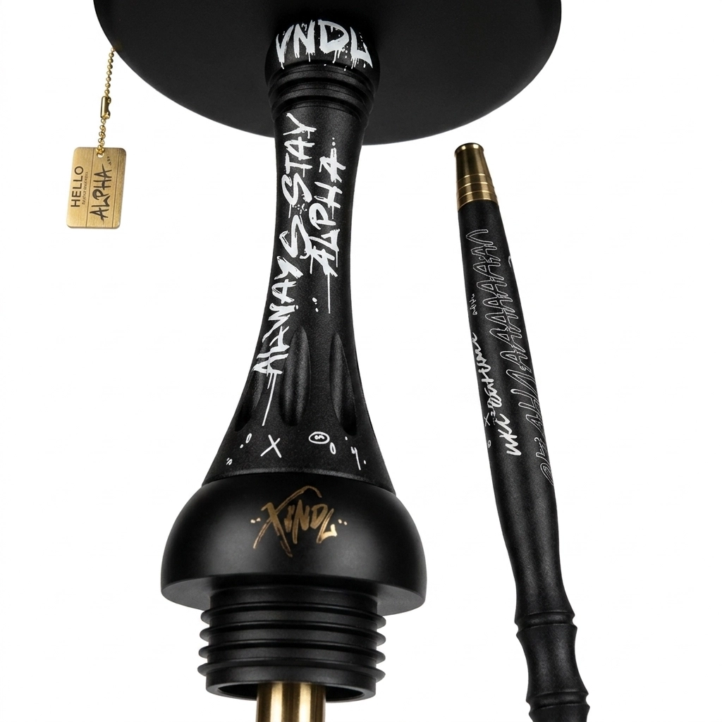 Alpha X Vndl Jett Black Nargile Takımı