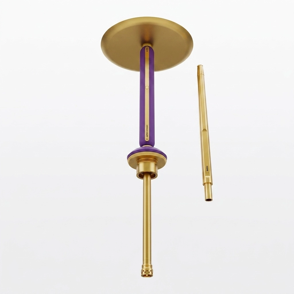 Alpha Hookah Echo Gold Jade Purple Nargile Takımı