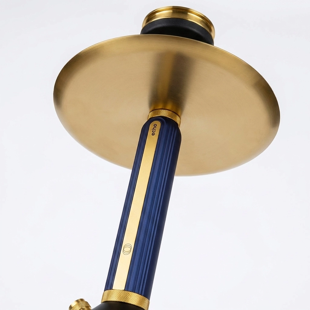 Alpha Hookah Echo Gold Sapphire Blue Nargile Takımı